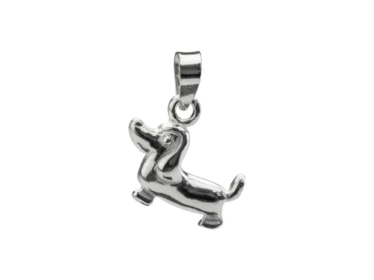 Sterling Silver Dachshund Design Pendant