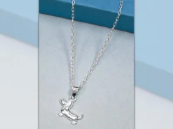 Sterling Silver Dachshund Design Pendant