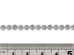 Sterling Silver Daisy Chain Berry Gallery Strip 4.1mm