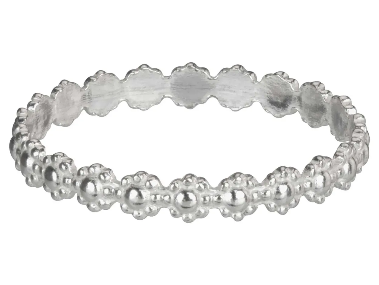 Sterling Silver Daisy Flower Ring 3mm Size O