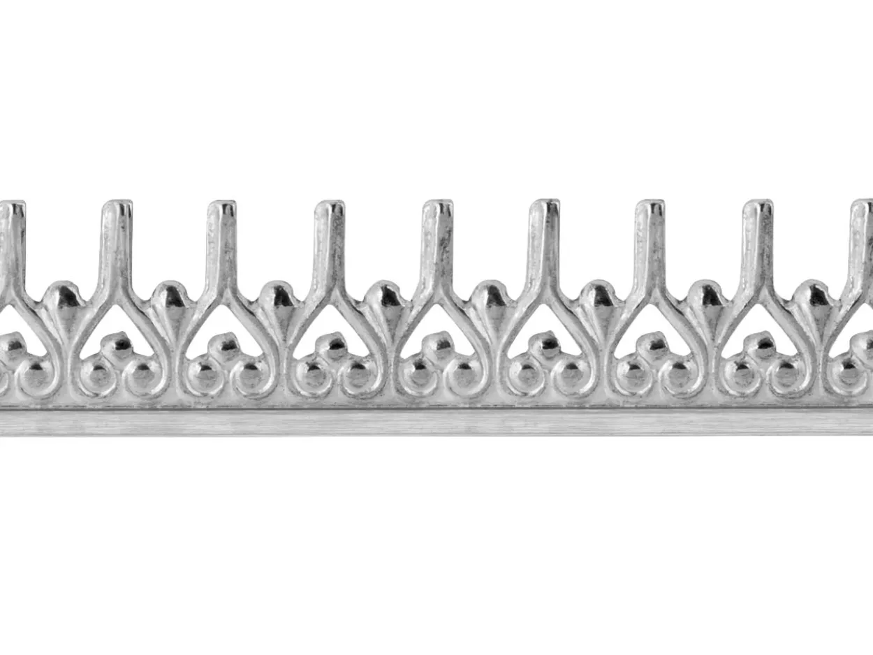 Sterling Silver Decorative Wishbone Gallery Strip 5mm