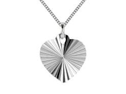 Sterling Silver Diamond Cut Heart Blank 10mm