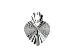 Sterling Silver Diamond Cut Heart Blank 6mm