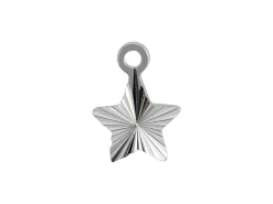 Sterling Silver Diamond Cut Star Blank 7mm