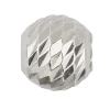 Sterling Silver Diamond Faceted Round Bead 4mm
