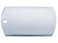 Sterling Silver Dog Tag Cpm40 1.30mm Pierced 37mm X 20mm Stamping Blank 100% Recycled Silver