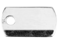 Sterling Silver Dog Tag Sb, 12.0mm X 7.0mm X0.8mm, Pack of 5