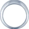 Sterling Silver Domed Ring Plain Hallmarked Widest Point 8mm Size P Hollowed Back With Centre Punch Mark