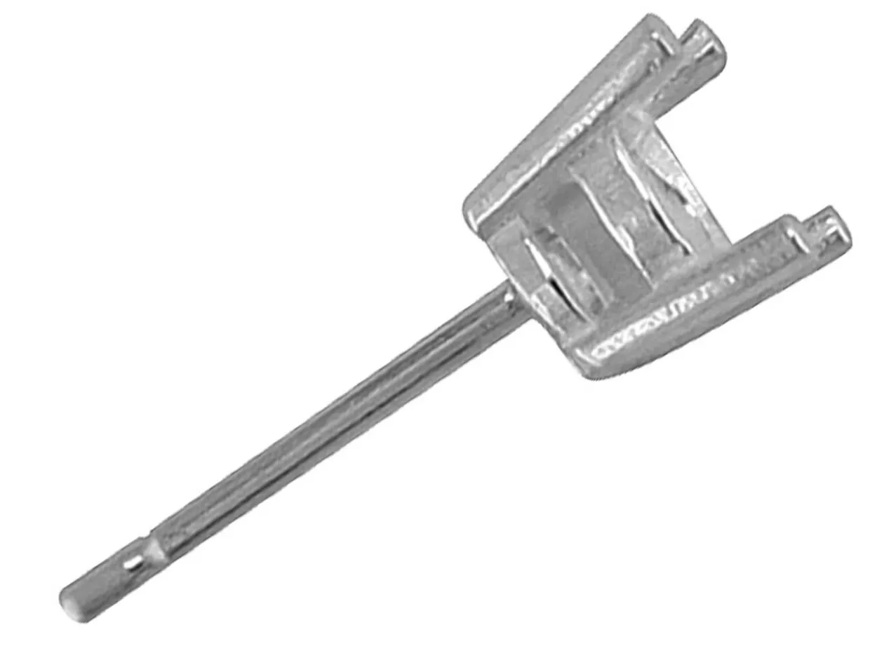 Sterling Silver Double Gallery Ear Stud 50pt, 4 Claw