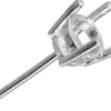 Sterling Silver Double Gallery Ear Stud 15pt, 4 Claw