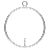 Sterling Silver Drop Round With Peg Inside 20mm