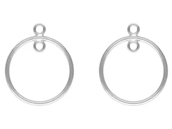 Sterling Silver Drop Round With Closed Jump Ring Inside 15mm