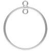Sterling Silver Drop Round With Closed Jump Ring Inside 20mm