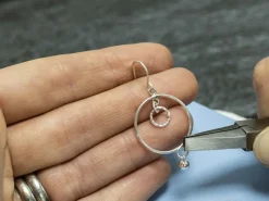 Sterling Silver Drop Round With Closed Jump Ring Inside 20mm