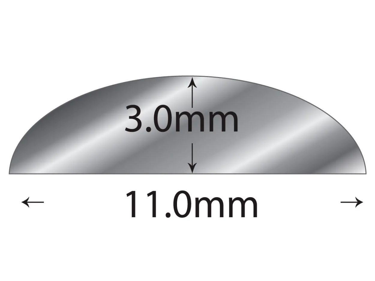 Sterling Silver D Shape Wire 11.00mm X 3.00mm 2620, Fully Annealed, 100% Recycled Silver