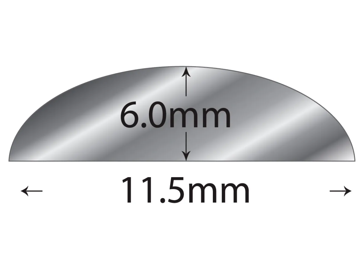 Sterling Silver D Shape Wire 11.50mm X 6.00mm 2621, Fully Annealed, 100% Recycled Silver