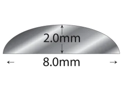 Sterling Silver D Shape Wire 8.00mm X 2.00mm 2617, Fully Annealed, 100% Recycled Silver