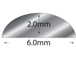 Sterling Silver D Shape Wire 6.0mm X 2.0mm Fully Annealed, 100% Recycled Silver
