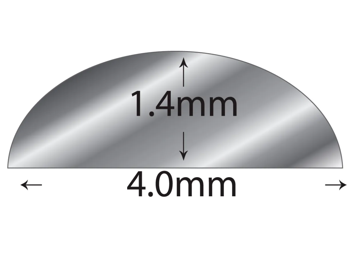 Sterling Silver D Shape Wire 4.0mm X 1.4mm Fully Annealed, 100% Recycled Silver