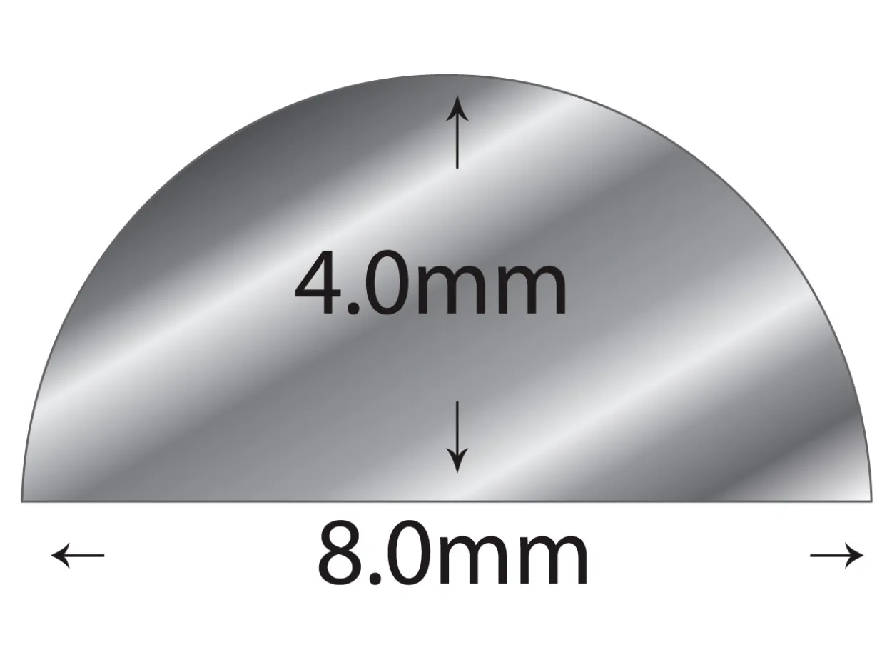 Sterling Silver D Shape Wire 8.00mm X 4.00mm 2619, Fully Annealed, 100% Recycled Silver