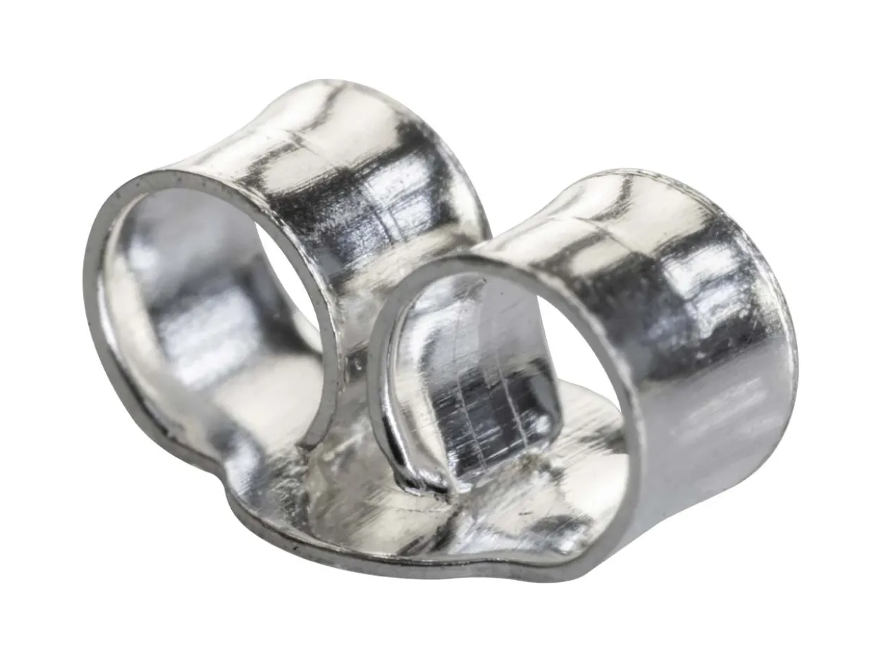Sterling Silver Earring Back Scroll Medium Pack of 20, 100% Recycled Silver