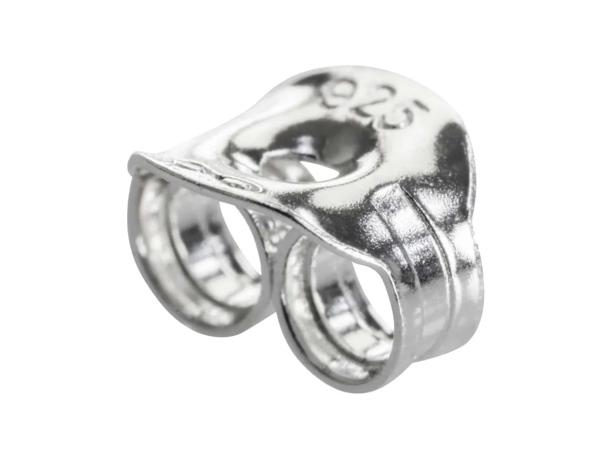 Sterling Silver Earring Back Scroll Small Pack of 20
