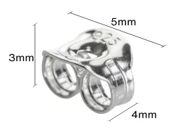 Sterling Silver Earring Back Scroll Small Pack of 20