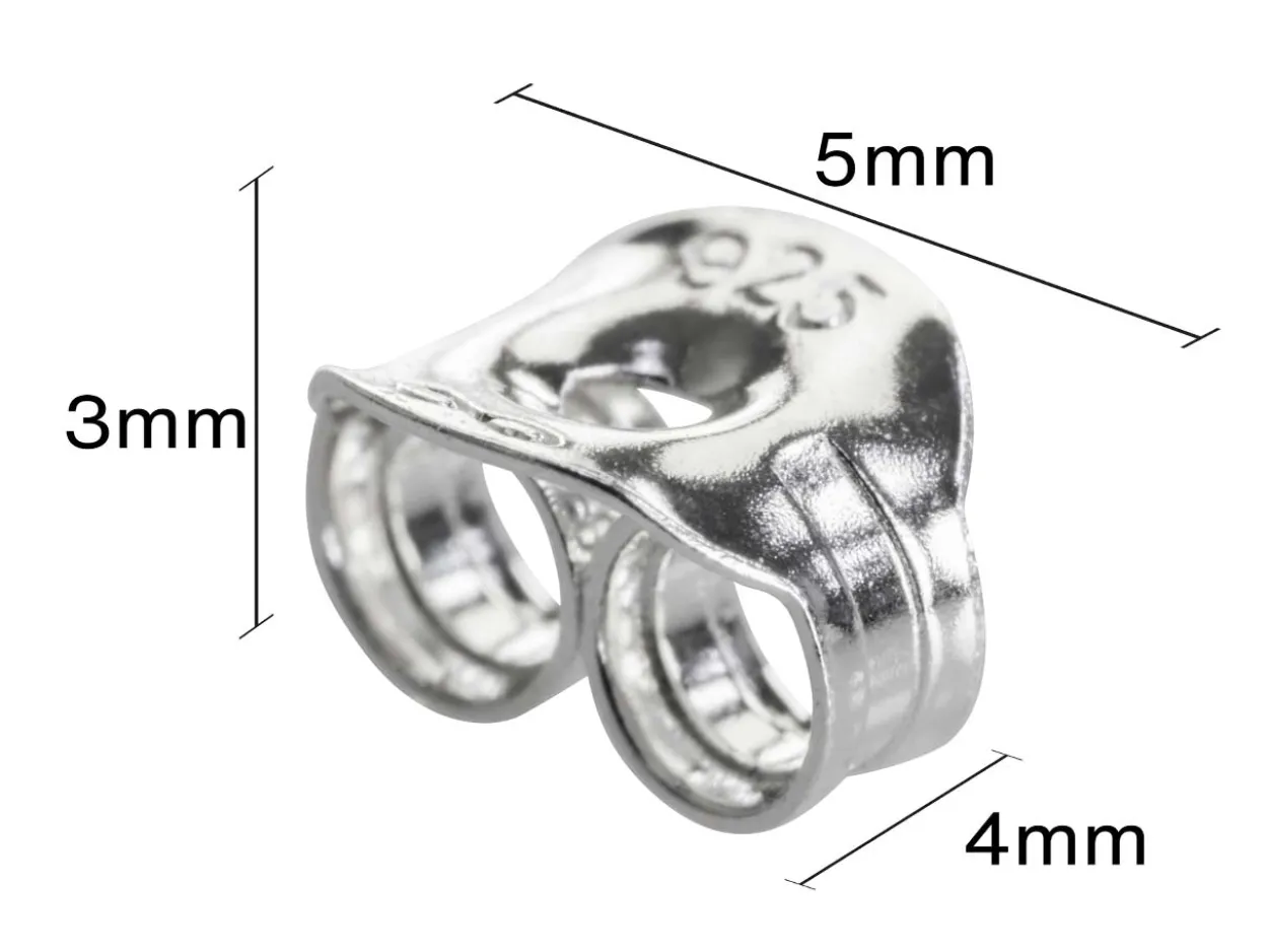 Sterling Silver Earring Back Scroll Small Pack of 20