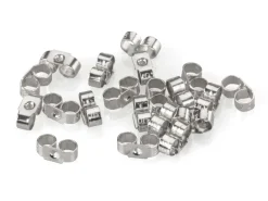 Sterling Silver Earring Back Scroll Medium, Pack of 20, 100% Recycled Silver