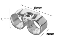Sterling Silver Earring Back Scroll Medium, Pack of 20, 100% Recycled Silver