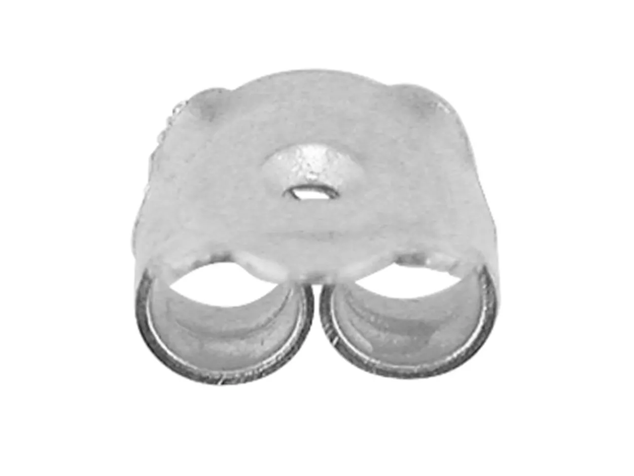 Sterling Silver Earring Back Scroll Large Pack of 20 With Fluted Edge, 100% Recycled Silver