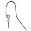 Sterling Silver Earring Hook Wire With 4mm Cup Pack of 2