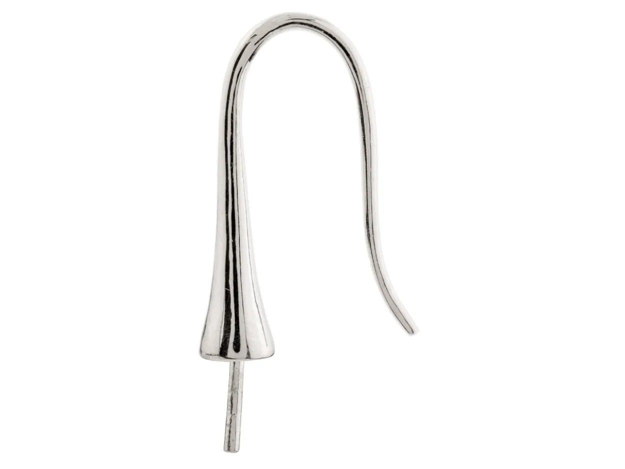 Sterling Silver Earring Hook Wire With Screw Pack of 2