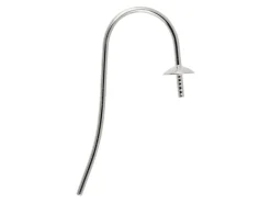 Sterling Silver Earring Hook Wire With 4mm Cup Pack of 2