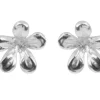 Sterling Silver Earrings Flower Stud