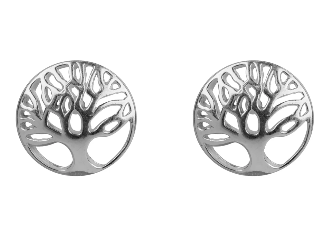 Sterling Silver Earrings Tree Of Life Stud