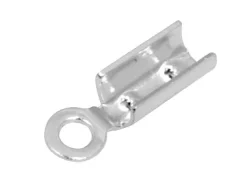 Sterling Silver End Caps 3mm Pack of 10 Fold Over Cap For Cord/leather