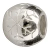 Sterling Silver Engraved Snowflake Charm Bead