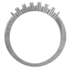 Sterling Silver 1/2 Eternity Ring 7 Stone Hallmarked Stone Size 2.5mm Round Size P