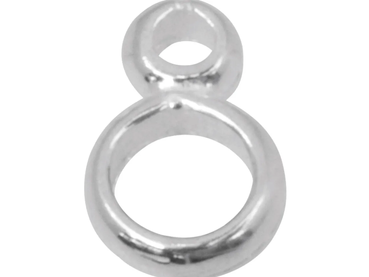 Sterling Silver Figure Of 8 Jump Ring Pack of 10, 3mm And 5mm Closed Jump Ring Soldered Together