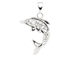 Sterling Silver Filigree Dolphin Pendant