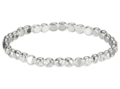 Sterling Silver Flat Beaded Ring 1.5mm Size O