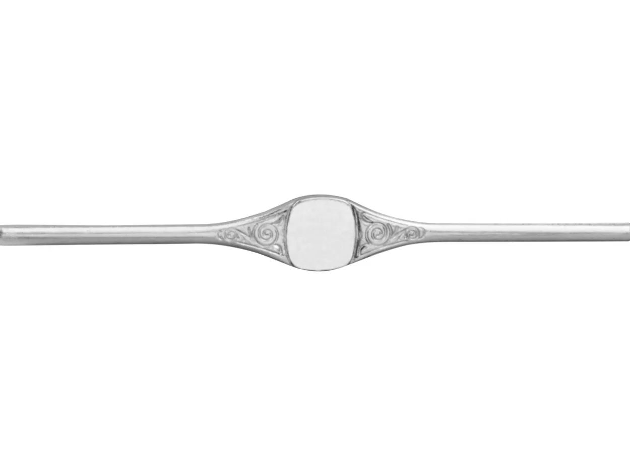 Sterling Silver Flat Ring L146 1.30mm Fully Annealed, Embossed Cushion Signet, 100% Recycled Silver