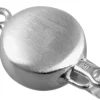 Sterling Silver Flat Round Clasp 12mm Matt Finish