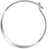 Sterling Silver Flattened Hoop Earrings 20mm Pack of 6