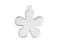 Sterling Silver Flower 20mm Stamping Blank Pack of 3