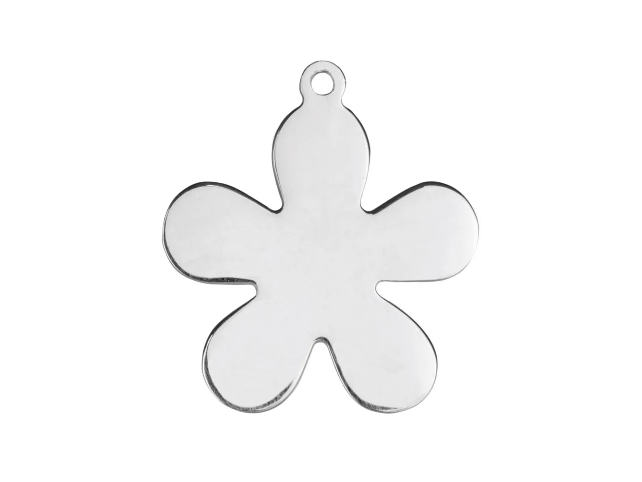 Sterling Silver Flower 20mm Stamping Blank Pack of 3