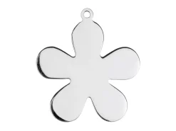 Sterling Silver Flower 25mm Stamping Blank