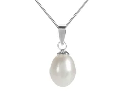 Sterling Silver Fresh Water Cultured Pearls Drop Pendant