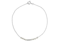 Sterling Silver Fresh Water Cultured Pearls Bracelet 7"/18cm